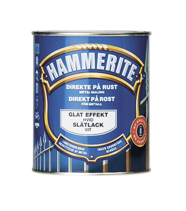 Hammerite metalmaling hvid glat effekt 750 ml